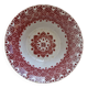 Antique Saint-Amand faience salad bowl model 2078 – Burgundy geometric pattern