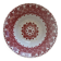 Antique Saint-Amand faience salad bowl model 2078 – Burgundy geometric pattern