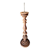 Large hand-patinated wooden candlestick – 100 cm – Unique piece