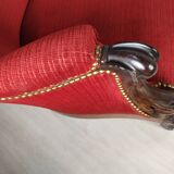 Red velvet bench