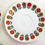 Set of 6 porcelain cups & saucers 1970'