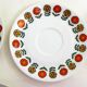 Set de 6 tasses & soucoupes porcelaine 1970'
