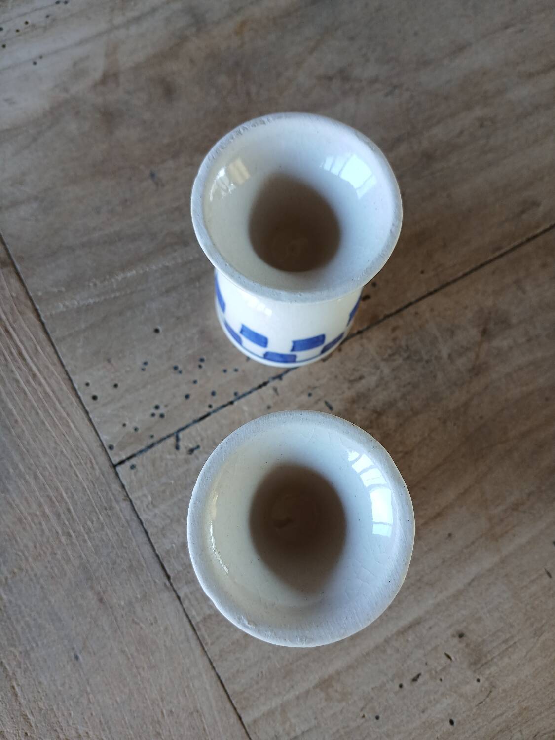 2 old egg cups