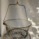 Antique French wire fishing basket
