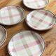 10 assiettes plates en faïence Digoin Sarguemines modèle Marelle n°23, années 40