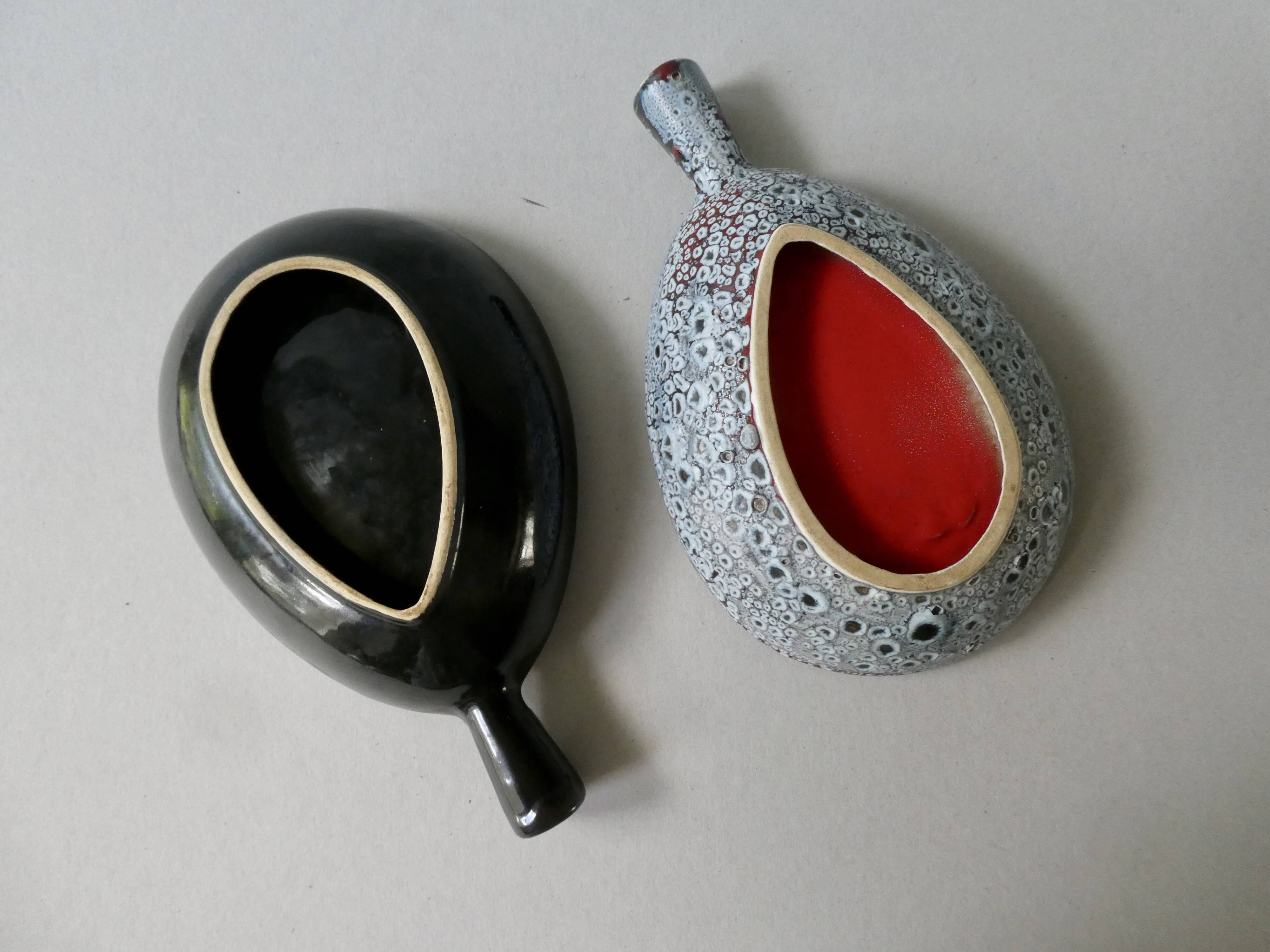 Set of 2 ceramic cups, 50s