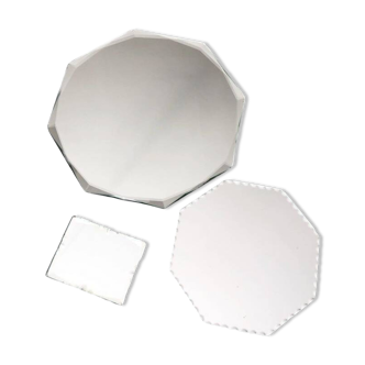 Set of vintage beveled mirrors
