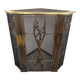 Corner fireplace screen in brass attributed to Dagobert Peche
