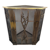 Corner fireplace screen in brass attributed to Dagobert Peche