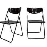 Vintage Ted Folding chairs Niels Gammelgaard for Ikea - Set of four - in Dark Brown