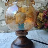 Lampe à poser vintage verre trempé