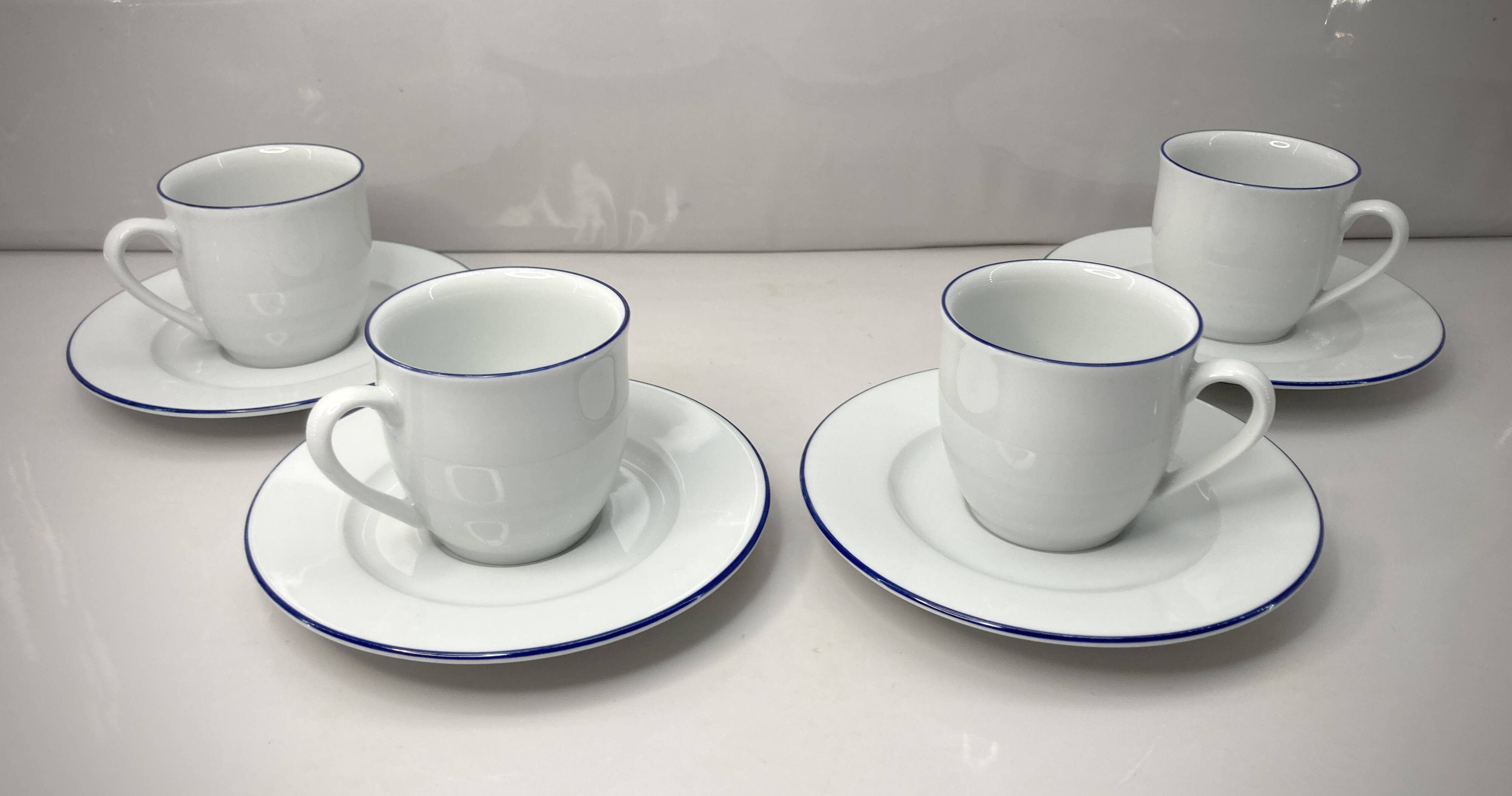 4 Espresso cups and saucers - Guy Degrenne