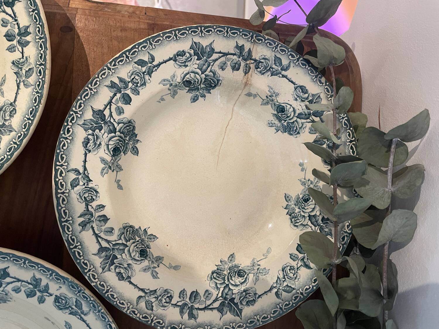 Lot de 3 assiettes terre de fer