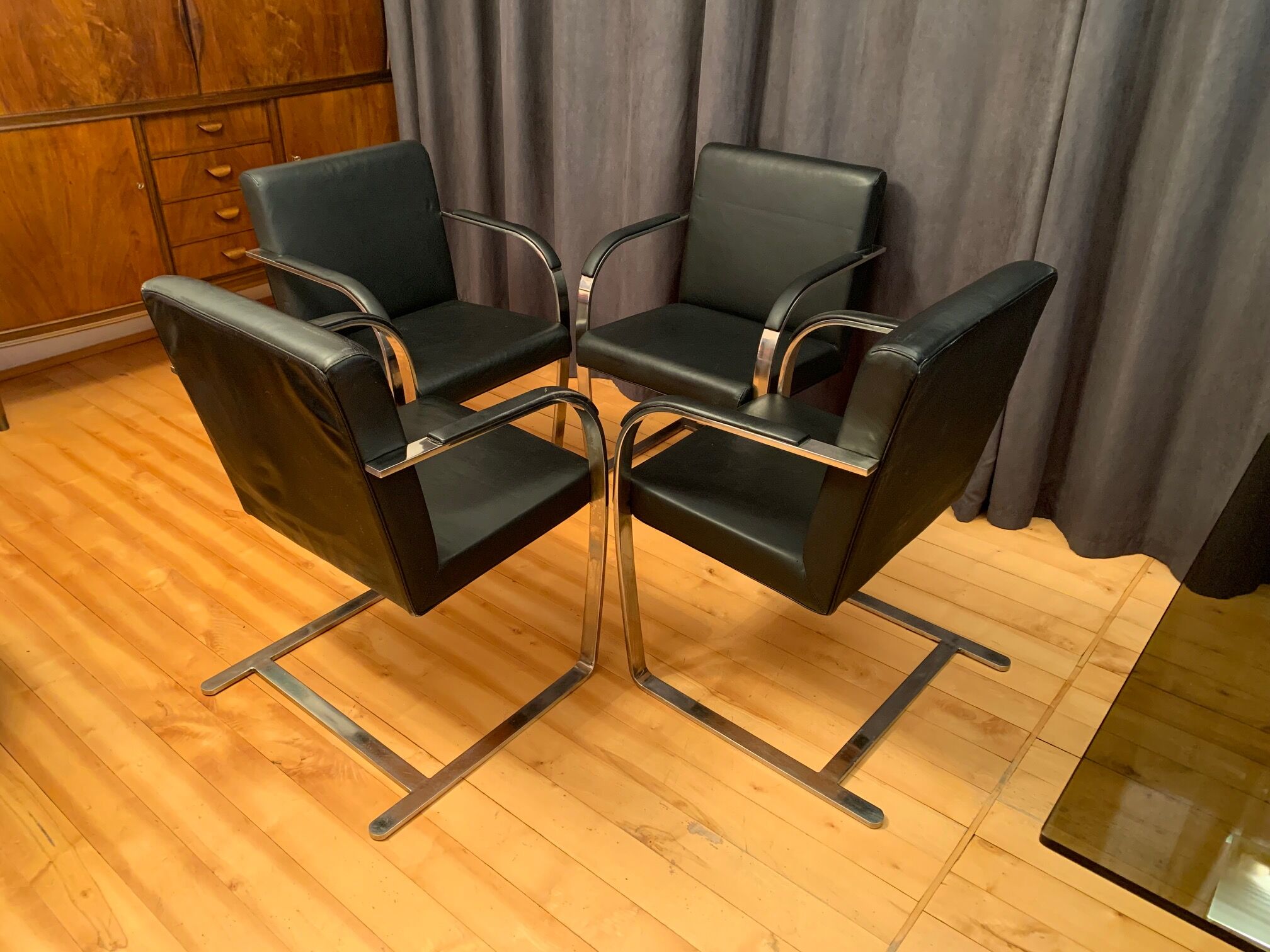 A set of four "Brno" chairs 1980s