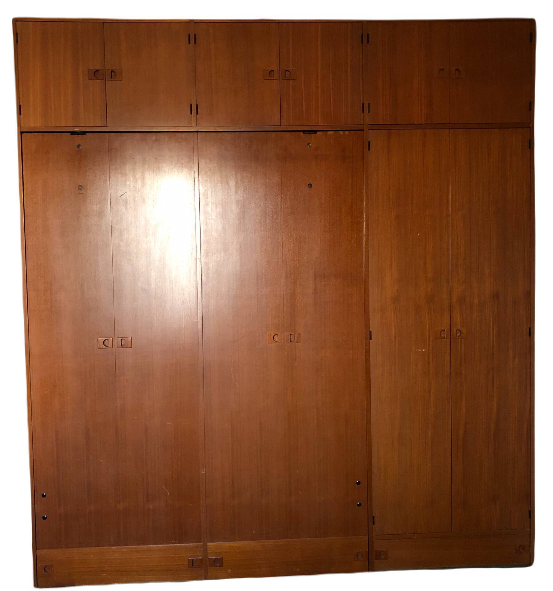 Murphy bed with built-in wardrobe and storage