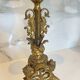 Pair of church candelabra - 19th century - in bronze and brass, 5 lights / c