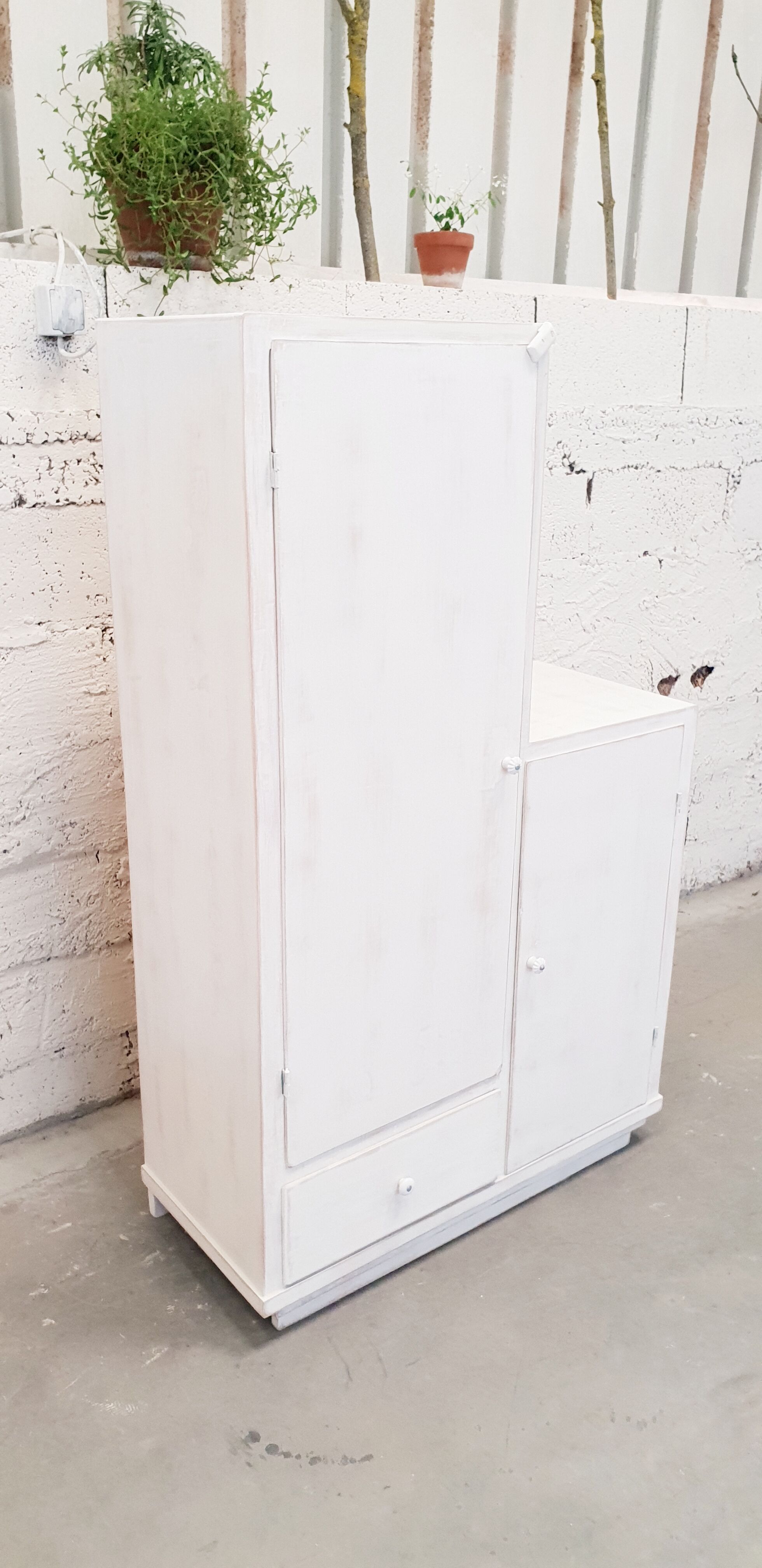 Vintage asymmetrical cabinet