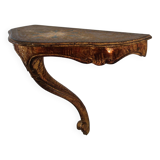 Vintage painted wooden console wall shelf