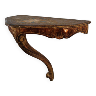 Vintage painted wooden console wall shelf