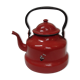 Red enamelled iron teapot from 1960