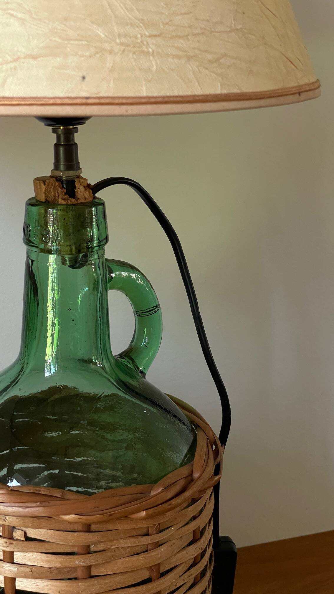 Lampe dame-jeanne vintage