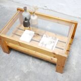 Table basse vintage en pin