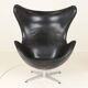 Early Egg Chair and Ottoman by Arne Jacobsen, Denmark, 1960s