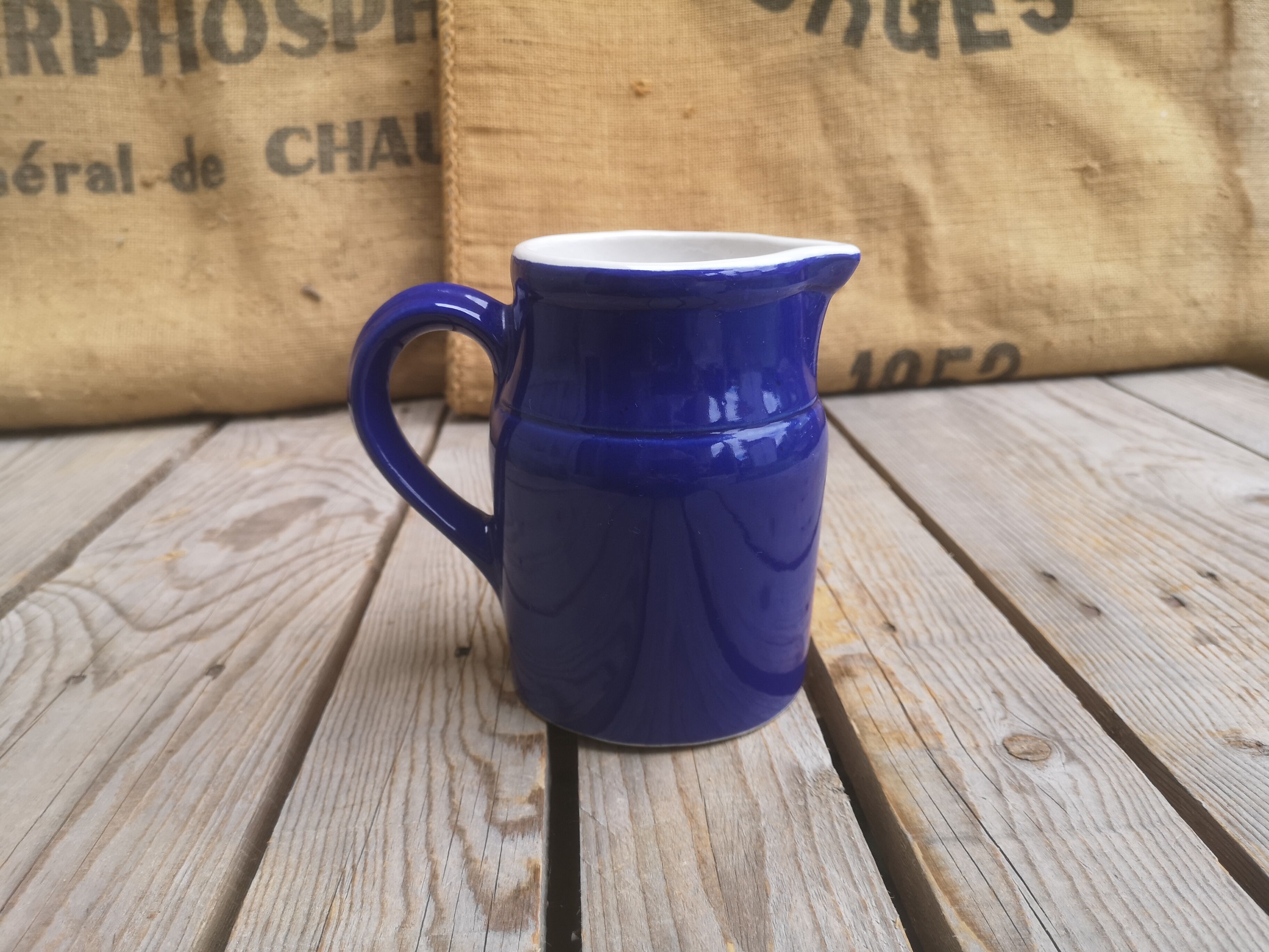 Pitcher in digoin sandstone indigo blue