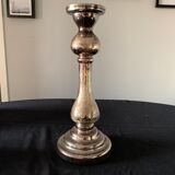 Candle holder in glass blow'mercurized