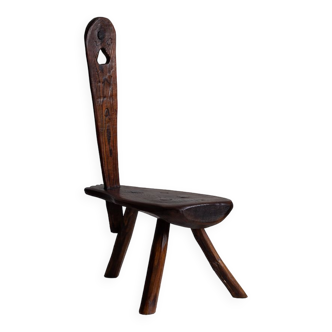 Alpine tripod chair, popular work, first half of the twentieth century