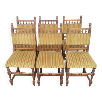 6 Henri II style chairs