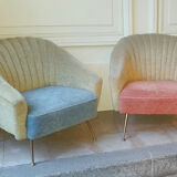 Design club Chair Italian years 50-60 bi color