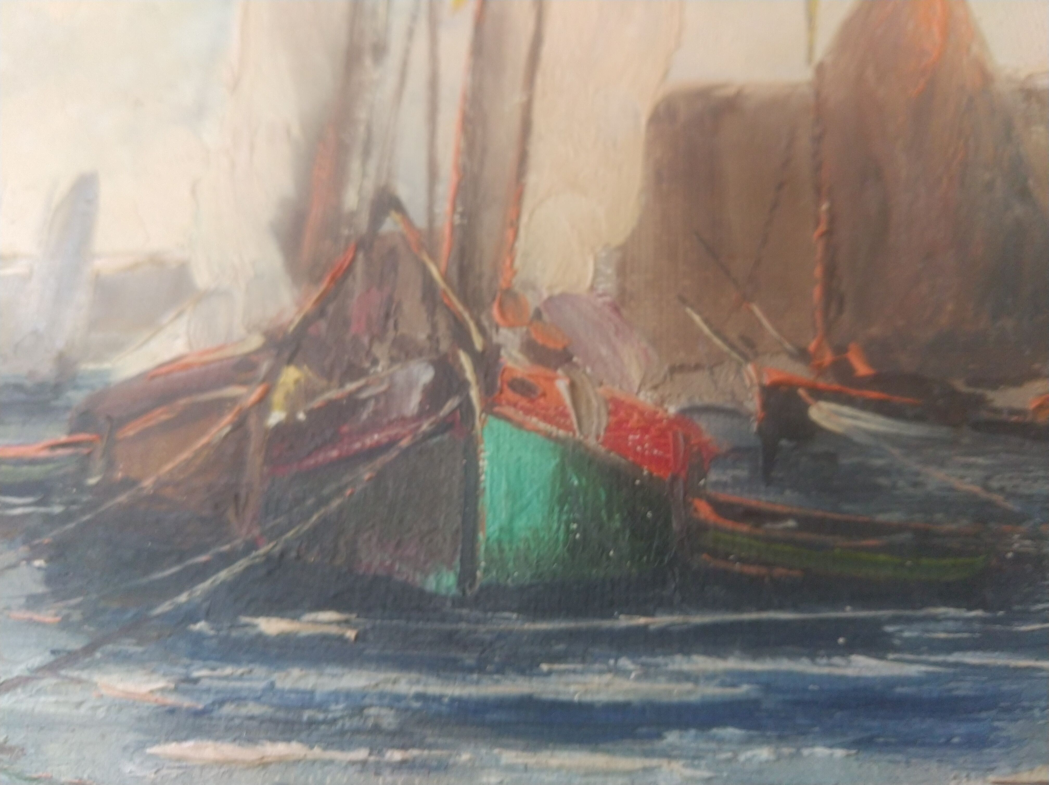 Tableau marine vers 1940 par Claude Marcy