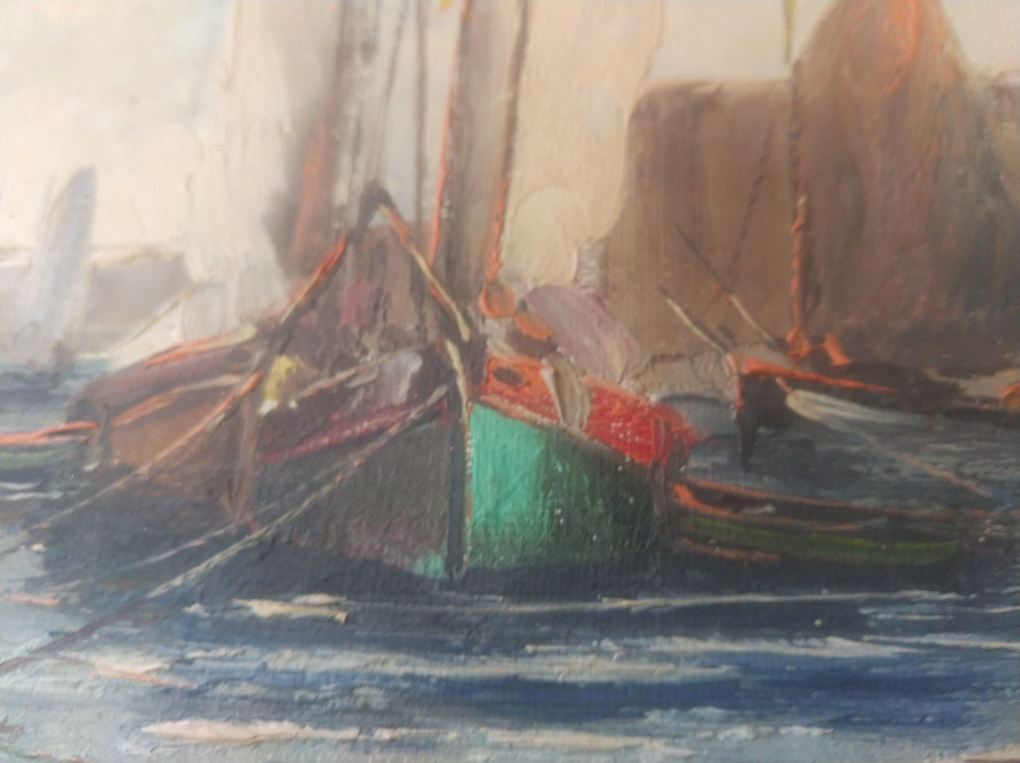 Tableau marine vers 1940 par Claude Marcy