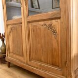 Armoire vitrine chêne massif
