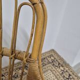 Fauteuil en Rotin Bambou vintage 1950s design -H85cm