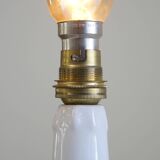 Vintage Green Ceramic French Lamp with Gold Accents