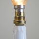 Vintage Green Ceramic French Lamp with Gold Accents