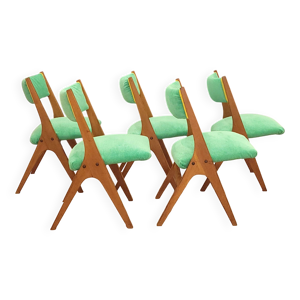 5 chaises pieds compas