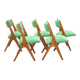 5 chaises pieds compas