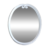 Miroir ovale vintage en fonte émaillée