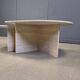 Paire de tables basses en travertin vintage ou tables d'appoint, années 1970