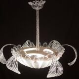 Charming Art Decò, Barovier & Toso Chandelier, Murano Glass, 1950s