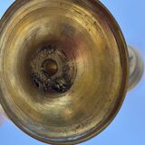 Pair of neoclassical brass candlesticks