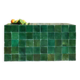 Table basse en Zellige moderne vert bouteille