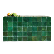 Modern bottle green Zellige coffee table