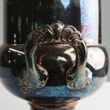 Seau à glace Art déco en laiton plaqué argent, années 1900