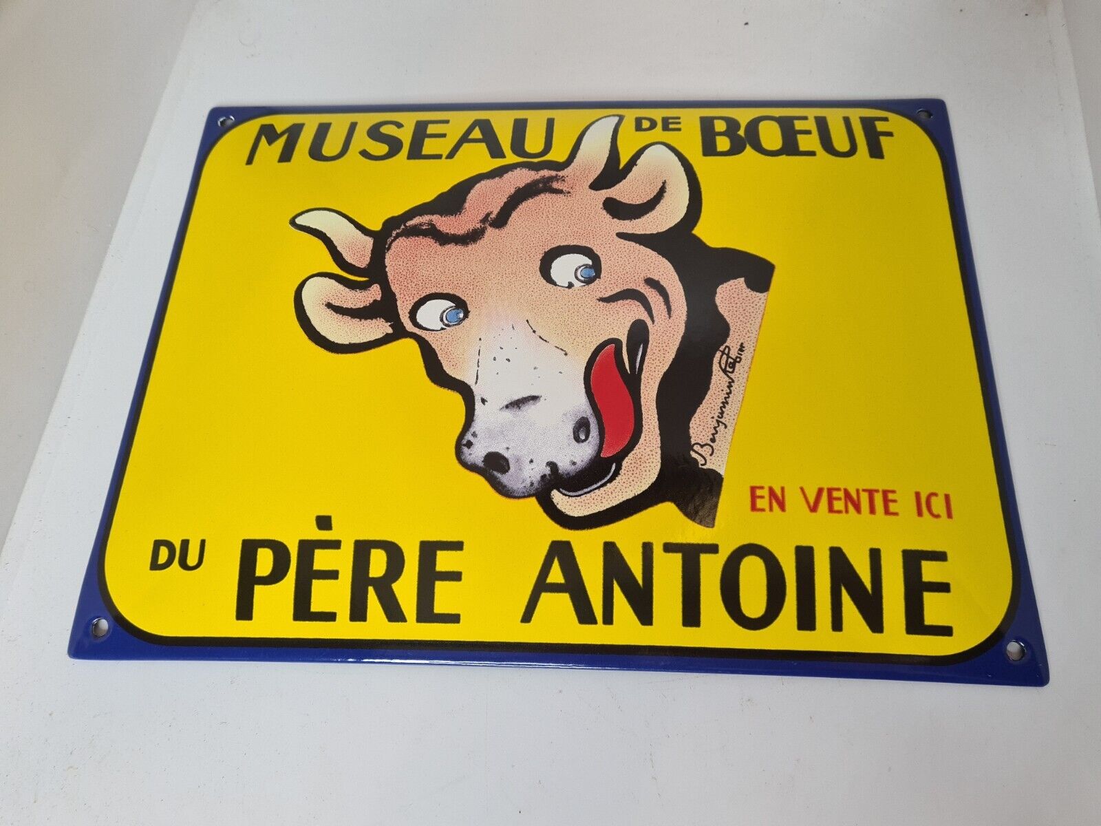 Enamelled ox muzzle plate of Father Antoine
