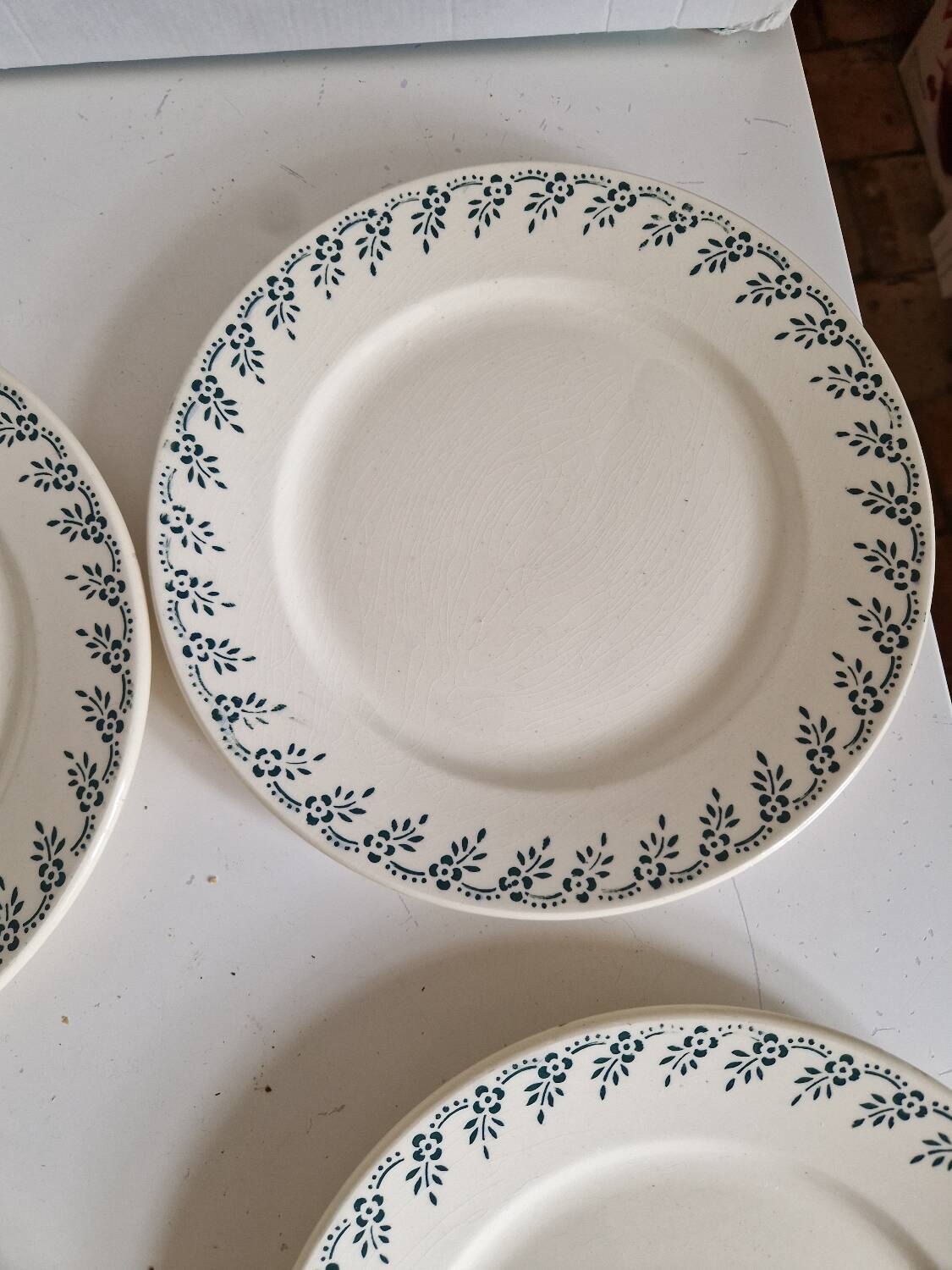 12 assiettes plates Choisy le Roi en terre de fer modèle 1212