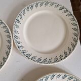 12 assiettes plates Choisy le Roi en terre de fer modèle 1212